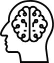 Cognitive Function Brain Icon